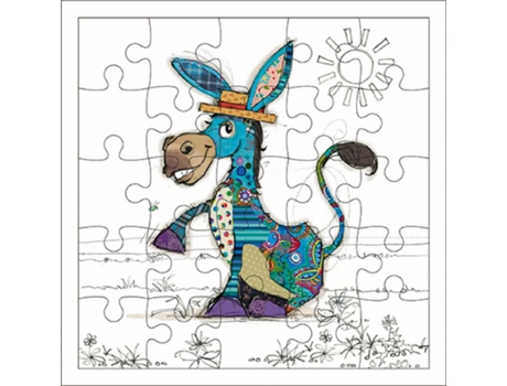 Tarjeta puzzle burro KIUB Kook