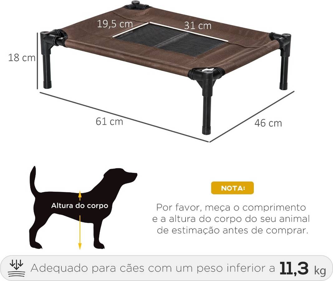 Cama para Gatos, Perros PAWHUT (Azul - 63,5x43x24,5 cm - Aglomerado, Metal, Terciopelo, Poliéster, Espuma)