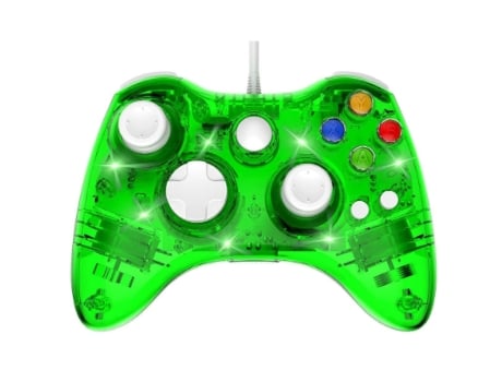 Controlador con cable 360 ​​Controlador de vibrador dual con cable Gamepad Joypad para juegos Verde BISBISOUS