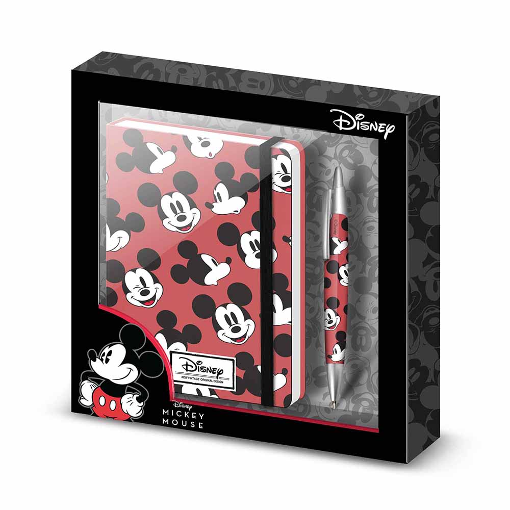 Disney Mickey Mouse Blinks-Caja Regalo con Diario y Bolígrafo, Rojo