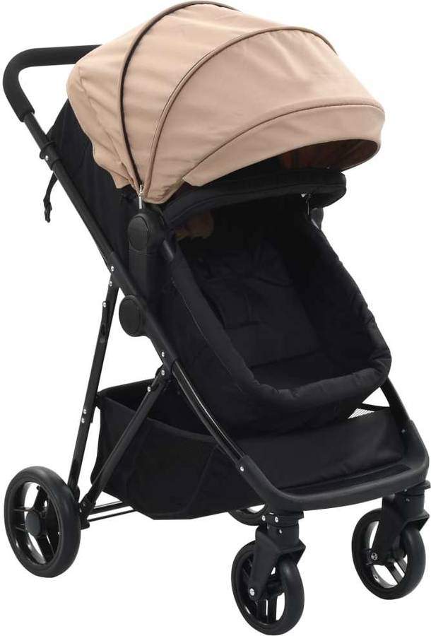 Carrito de Bebé Duo VIDAXL 2 In 1 Negro