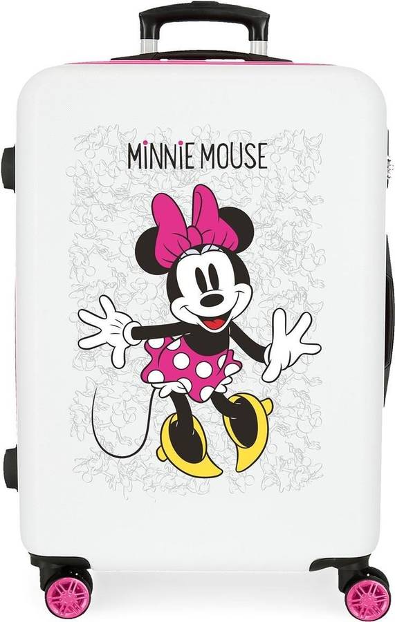 Maleta de Viaje DISNEY Enjoy The Day (Mediana - Blanco - 48 x 68 x 26 cm)