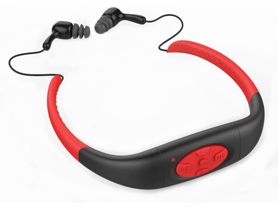 Reproductor de música Mp3 con Bluetooth y auriculares subacuáticos para  nadar Vueltas Deportes acuáticos Cable corto