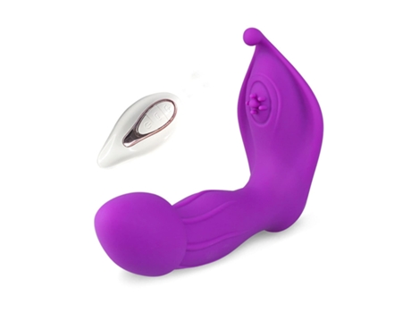 Vibrador portátil de doble estimulación con 12 modos de vibración para mujeres (púrpura) VEANXIN