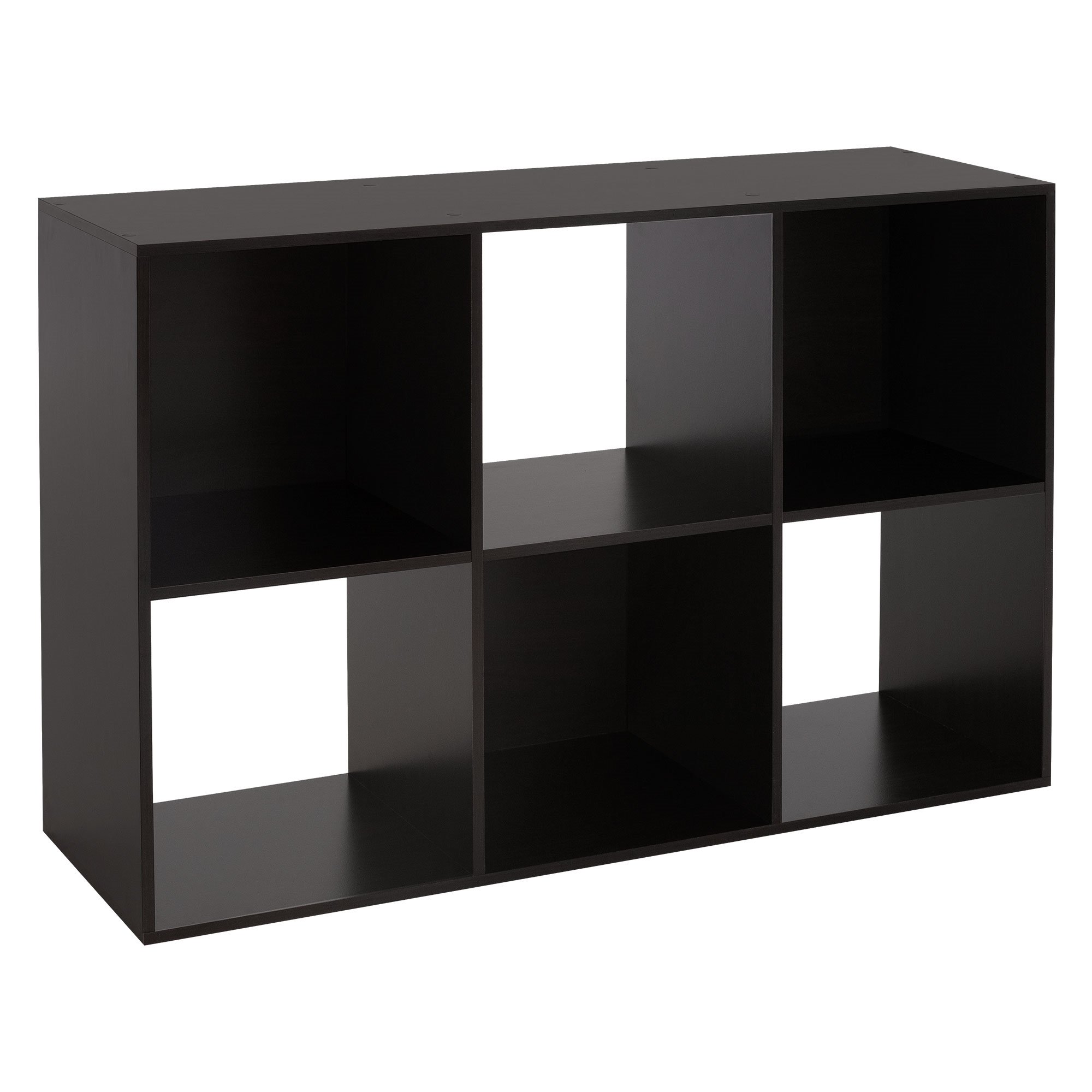 Librería Con Seis Compartimentos 105X70X33,5 cm Madera Marrón Oscura ML-DESIGN