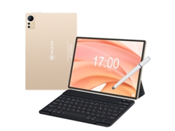 WUXAIN Tablet WUXIAN S39 Bluetooth Teclado Pluma Funda de Cuero 10.1'' 64Gb 4Gb Ram Wi-Fi4G Oro