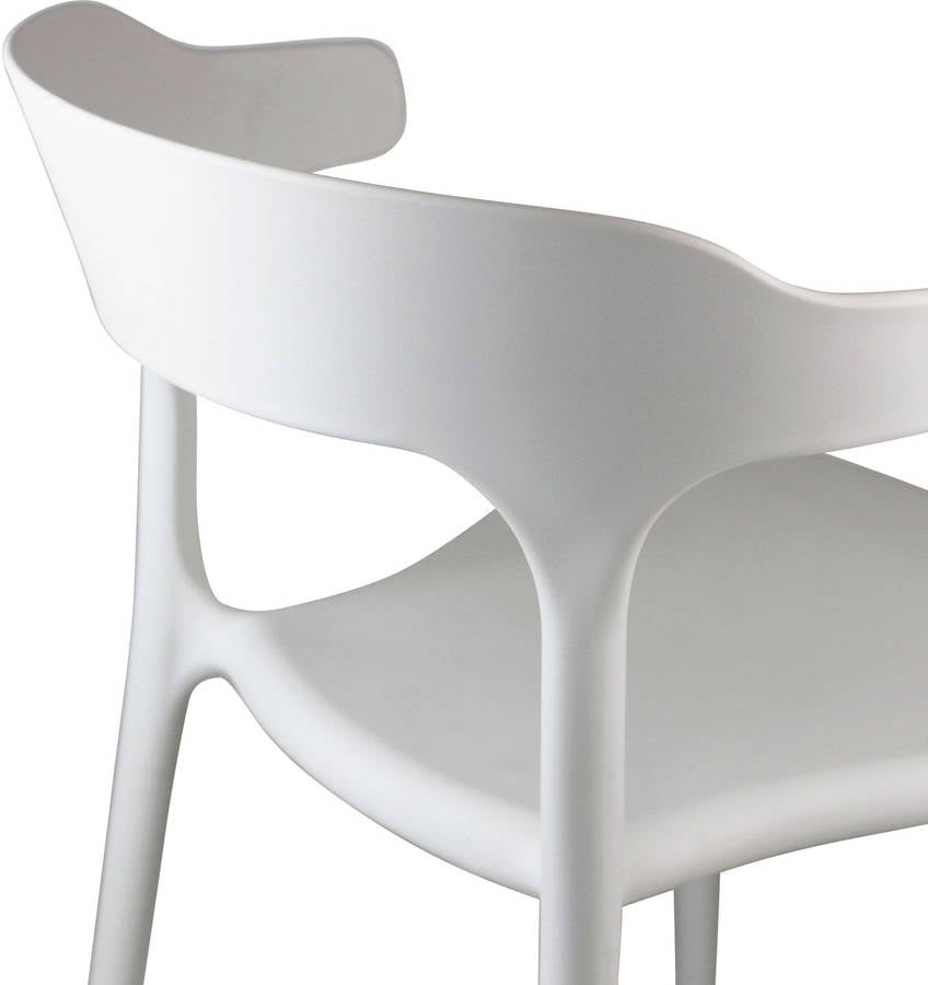 Silla de Jardín THINIA HOME Madonna (Blanco - Polipropileno - 47x47,5x74,3 cm)