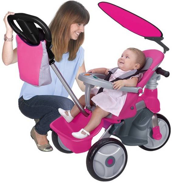 Feber Triciclo Baby trike easy evolution color rosa famosa 800009561 pink