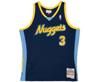 Camiseta de Hombre MITCHELL NESS Tirantes Maillot Nba Allen Iverson Denver Azul (M)