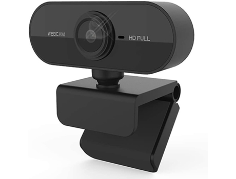 Chronus Webcam con micrófono 30 Fps Full HD 1080P Webcam cámara de vídeo para ordenadores, PC, portátil, escritorio, negro BISBISOUS