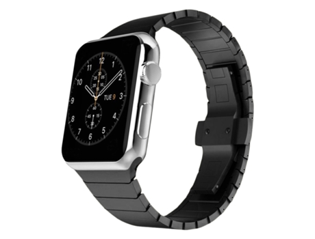 Correa para Apple Watch 42 / 44 mm Perlas de metal – Negra AVIZAR