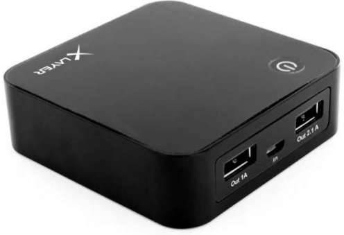 Xlayer Ispb605s Powerbank batería adicional 6000 mah para smartphone y tablet color negro xcharger 2 1