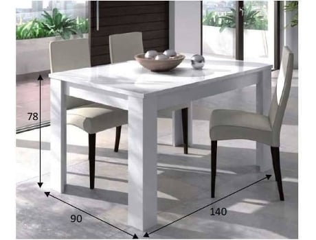 Mesa De Comedor fores kendra madera habitdesign extensible o cocina acabado en color roble canadian modelo medidas 140190 cm largo x 90 78