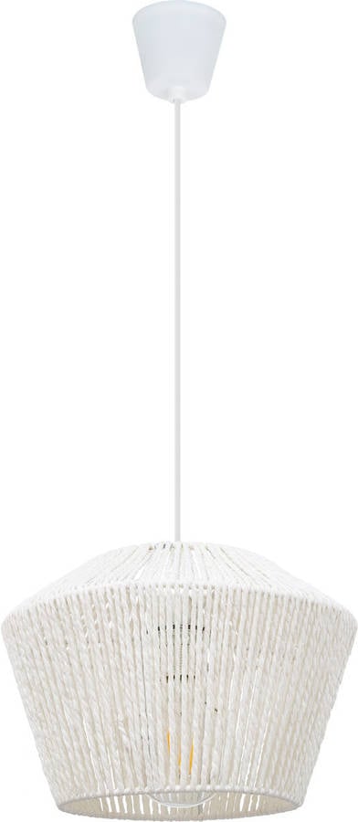 Colgante Papel Trenzado trenza lebil iluzzia blanco de prismica 60w ledkia lighting 1520xø310 mm e27 casquillo