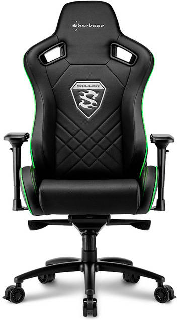 Silla Gaming SHARKOON Skiller SGS4 (Hasta 150 kg - Elevador a Gas Clase 4 - Negro y Verde)