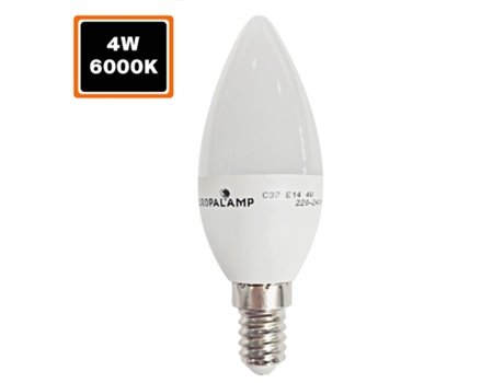 Bombilla LED de llama E14 4W Blanco frio 6000K de EUROPALAMP