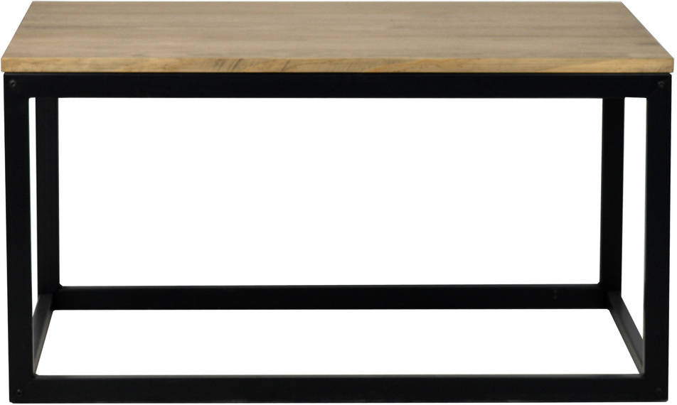 Mesa de Centro BOX FURNITURE 70 Icub Negro (Madera, Metal - 50x80x41.8 cm)