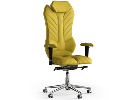 Silla de Oficina KULIK SYSTEM Monarch PU Cuero (Amarelo -130x50x50cm)