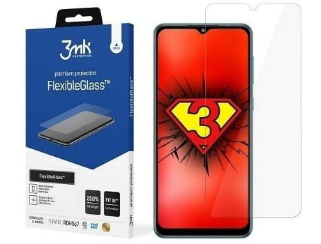 Película Cristal Templado Samsung Galaxy M02 3MK Flexiglass Transparente