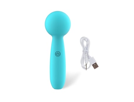 Mini vibrador de masaje eléctrico de 10 frecuencias para mujer (azul) VEANXIN