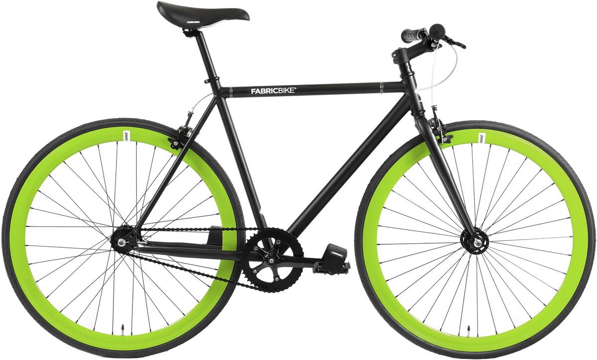 Fabricbike Bicicleta Fixie piñon fijo single speed cuadro hiten acero 1045 kg. talla m original negro 28