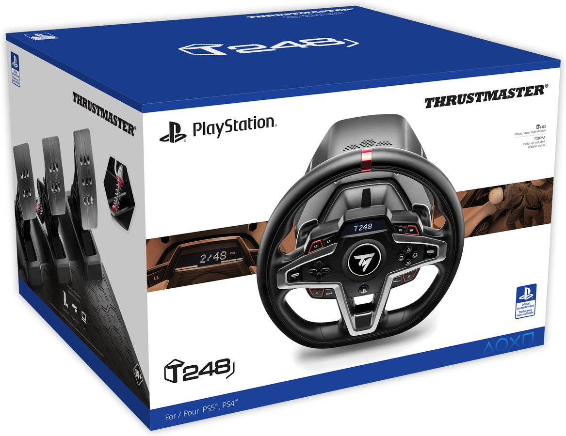 Volante + Pedales THRUSTMASTER T248 (Multiplataforma - Negro)