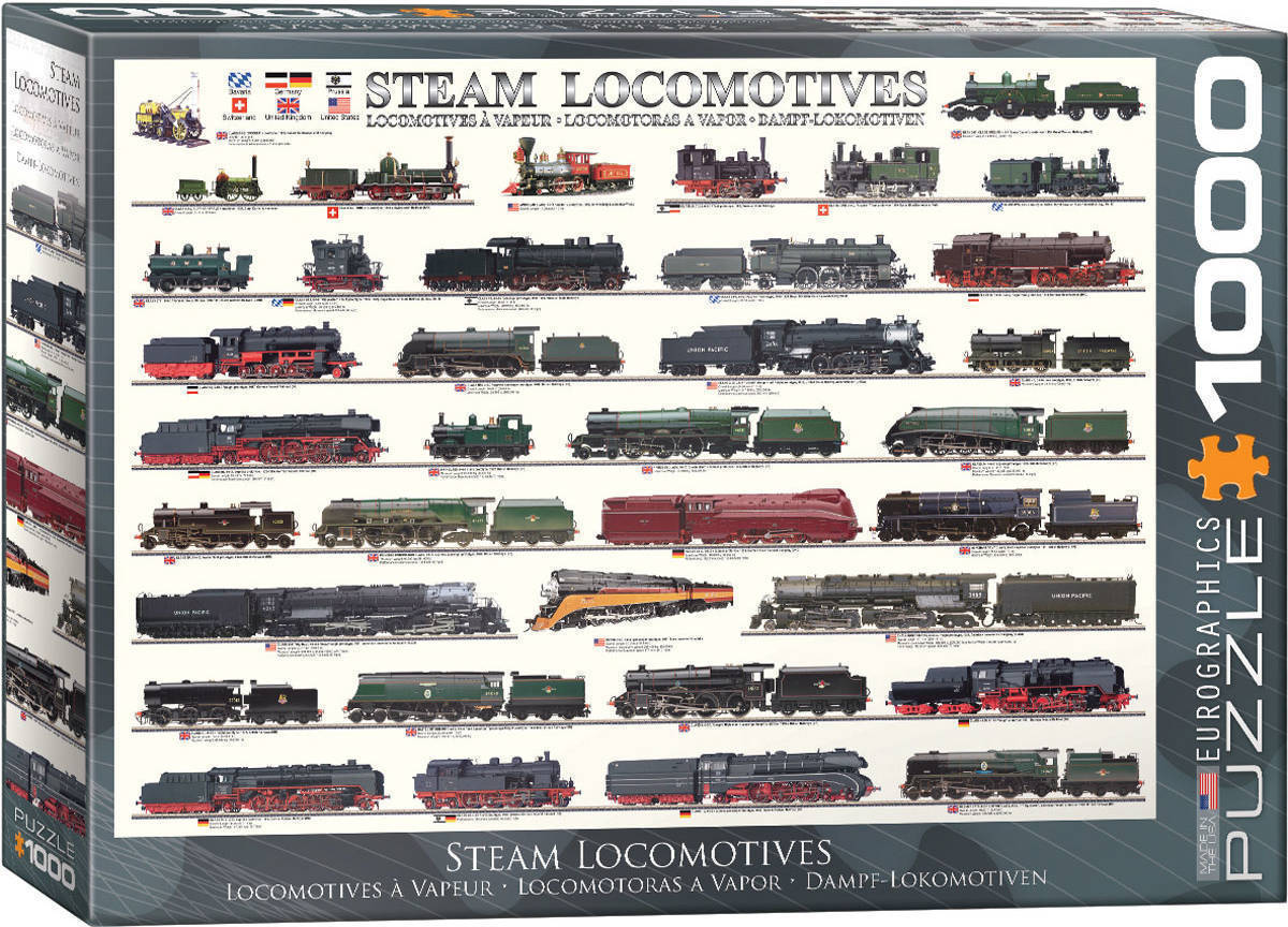 Eurographics Steam Locomotives puzzle rompecabezas niños y adultos caja 3556 mm 1000