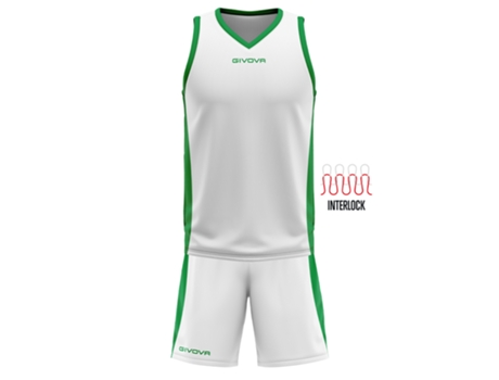 Conjunto de Niño Unisex para Baloncesto GIVOVA (XS - Blanco)