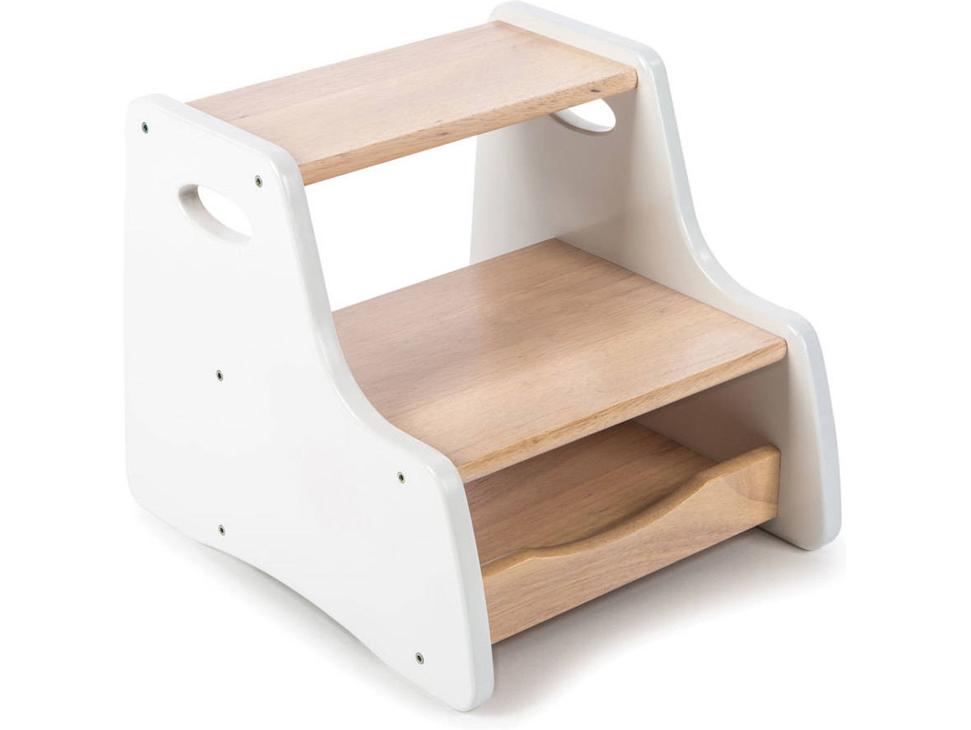 Banco Madera Tidlo blanco y bigjigs white step stool mobiliario decoración almacenamiento para niños multicolor t0170