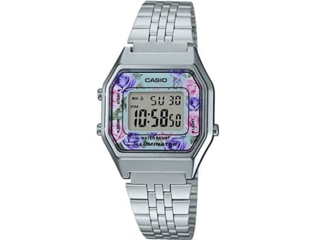 Reloj CASIO Silver Flowers LA680WA-2CDF (Resina, Acero Inoxidable - Plateado)