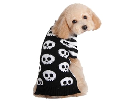 De Halloween Para Mascotas Ropa Para Perros Y Gatos Con Manga A Rayas Y Calavera Ropa Para Mascotas ELKUAIE s