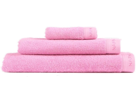 Juego de Baño 3Pcs NAF NAF Casual (Rosa - Algodón - 30 x 50, 50 x 100, 70 x 140 cm)