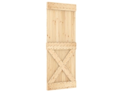 Puerta corredera con herrajes madera maciza de pino 80x210 cm