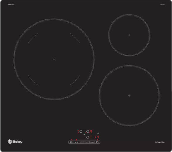 Placa de Inducción BALAY 3EB865ERS (Eléctrica - 59.2 cm - Negro)