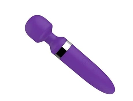 Potente Masajeador Corporal de 10 Funciones con Función de Memoria Recargable para Vibrador de Cuello Flexible Sin Agarre Manual Púrpura BISBISOUS