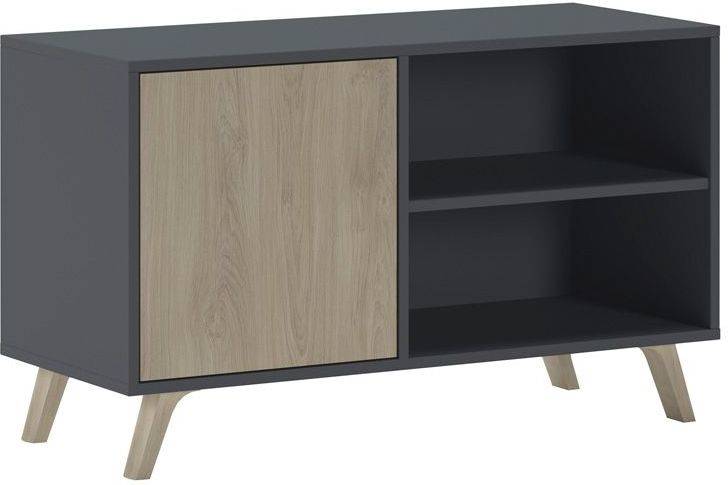 Skraut Home Mueble de para 57 95 40 cm indicado 3240 modelo wind 100 gris puerta abatible color puccini tv100windgrispucc antracita 92 95x40x57cm