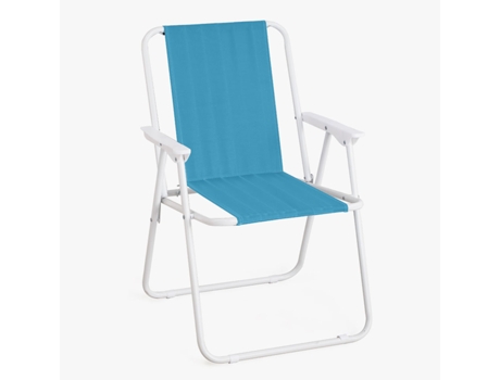 Silla de Playa Plegable Con Brazos GENNA Azul 54x52x74cm VIVA