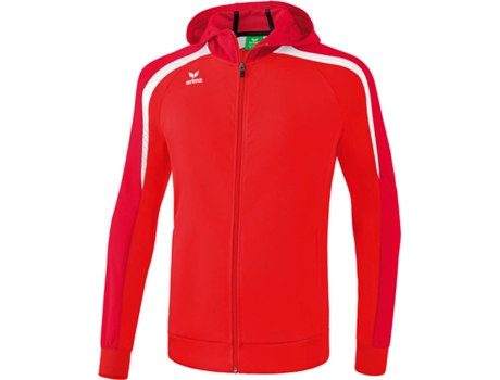 Chaqueta Entrenamiento ERIMA Liga 2.0 con Capucha (Rojo y Blanco - XXL)