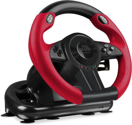 Volante + Pedales SPEEDLINK Trailblazer (Multiplataforma - Negro y Rojo)