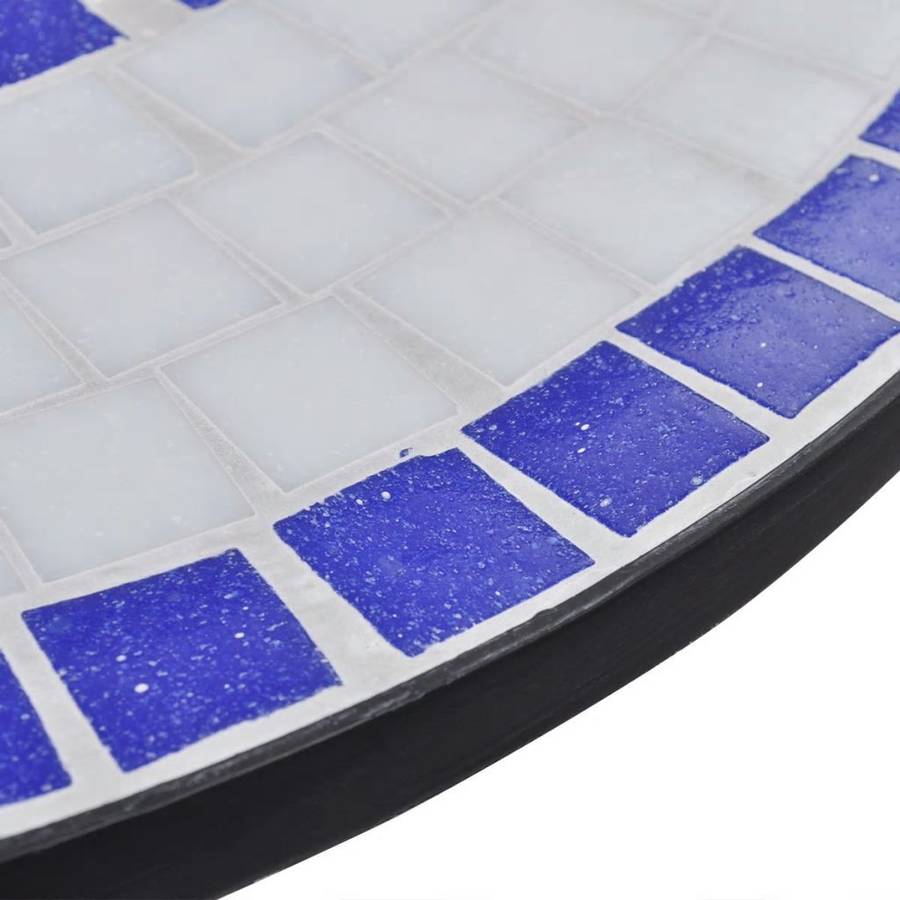 Conjunto 2 Sillas y mesa VIDAXL azulejos de cerámica azul y Blanco