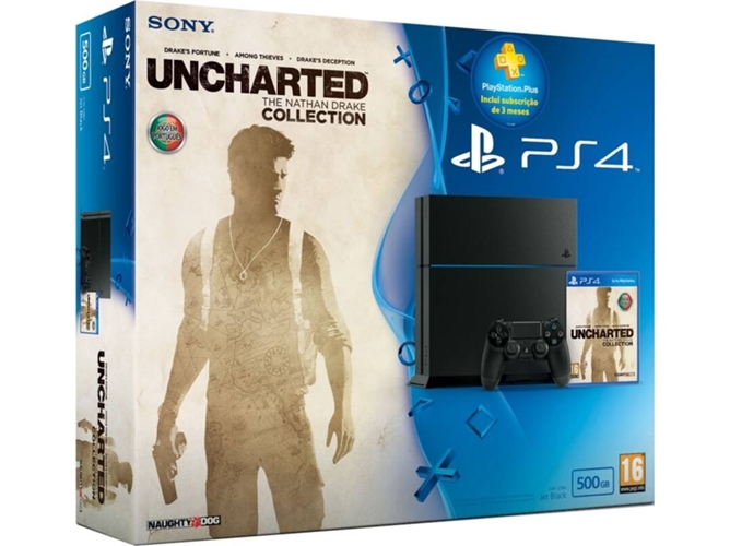 CONS.PS4 500 GB +UNCHARTED COLLEC.+PS90