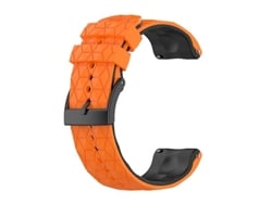 Correa De Reloj Inteligente Para Suunto 9 Correa De Reloj De Silicona Bicolor Naranja Negro VENISYMLIS