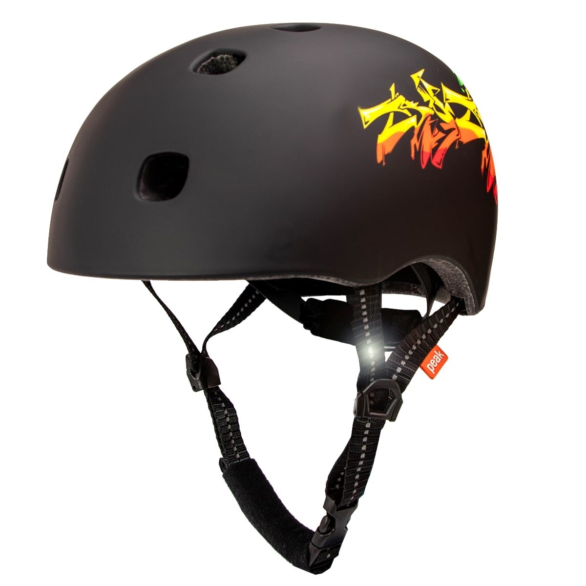 Casco de bici Skater para niños y adultos | Negro Grafitti S/M | Certificado