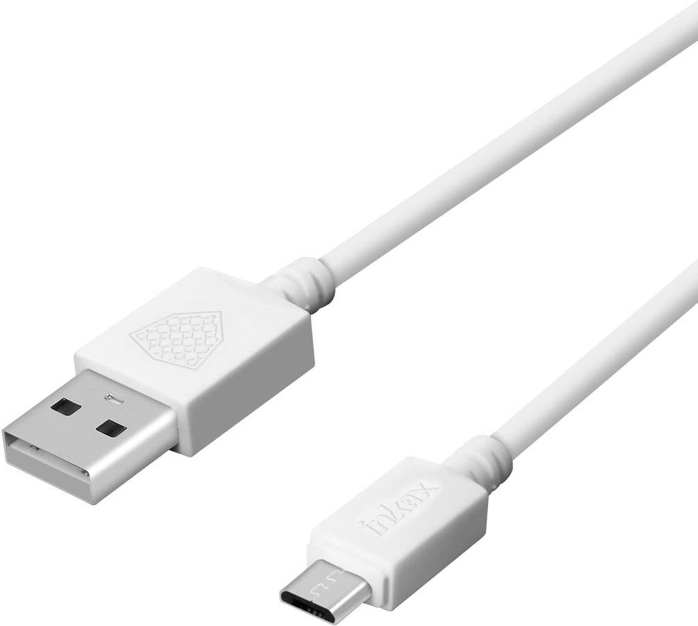 Cable INKAX DATA-KAX-CK49-MICUSB (USB - MicroUSB - 3 m - Blanco)