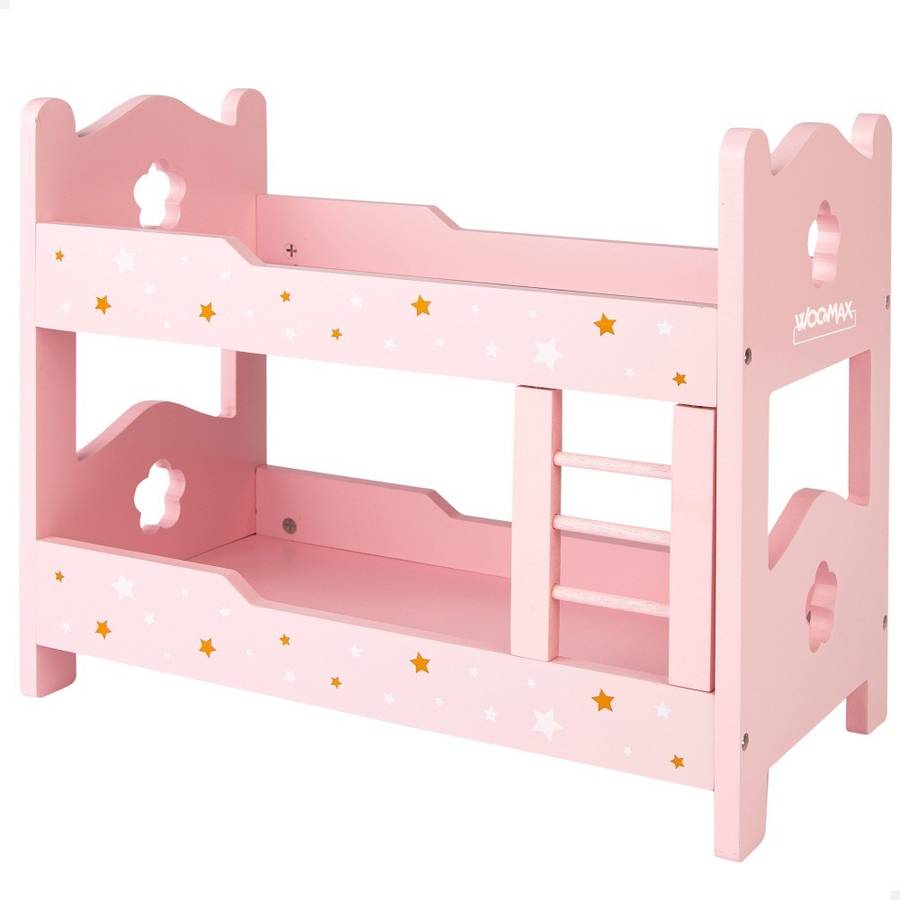 Cama WOOMAX Litera de madera para muñecas (Edad Mínima: 3 años - 31 x 16 x 26 cm)