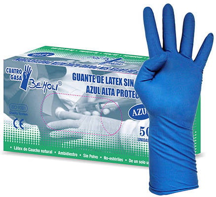 Mibricoplus Guante Desechable latex extra hr azul 6018hr talla sxl l9 cm0000001697