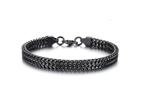 Pulsera elegante para hombres de acero inoxidable Bali Bali Cadena de cola de zorra Pulsera de alternancia