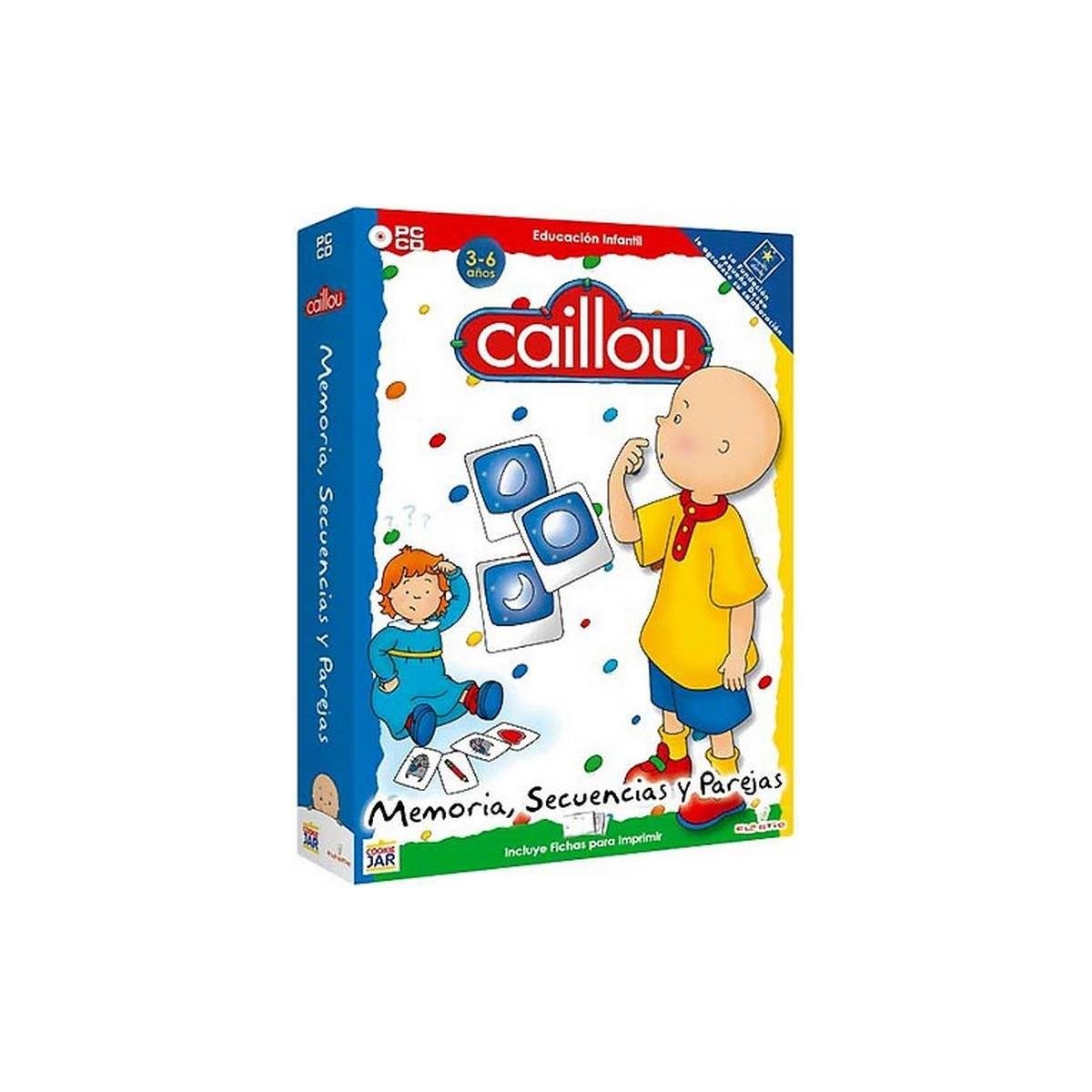 Juego PC Caillou Memoria, Secuencias, Parejas