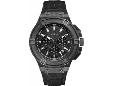 Reloj GUESS W0408G1 Hombre (Piel - Negro)