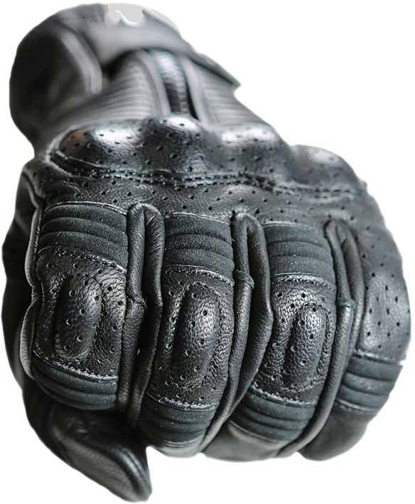 Guantes Unisex GARIBALDI Smoke Vintage Negro para Motociclismo (S)